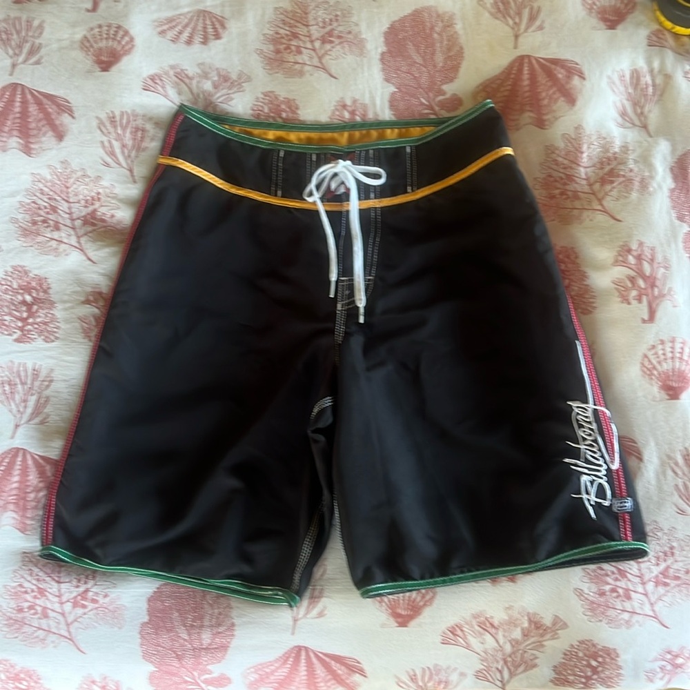 Billabong Mens Drawstring Board Shorts Size 31 Rasta Color
